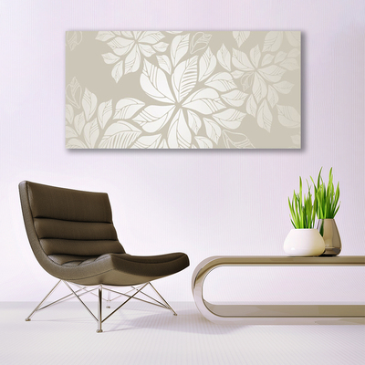 Acrylic Print Flowers art grey