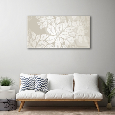 Acrylic Print Flowers art grey