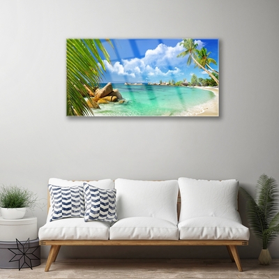 Acrylic Print Sea landscape blue