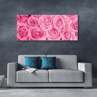 Acrylic Print Roses floral pink