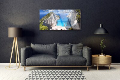 Acrylic Print Gulf landscape grey blue brown green