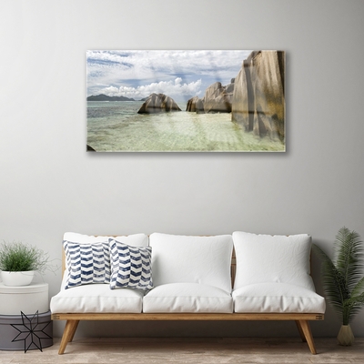 Acrylic Print Rock landscape grey