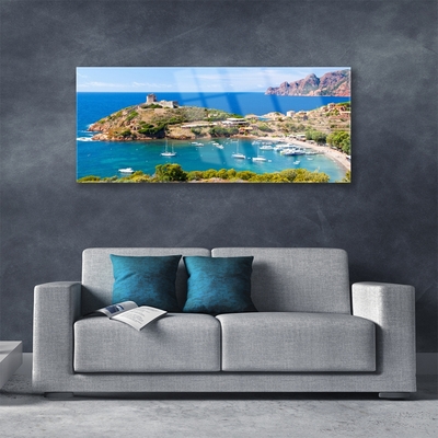 Acrylic Print Inlet landscape blue green