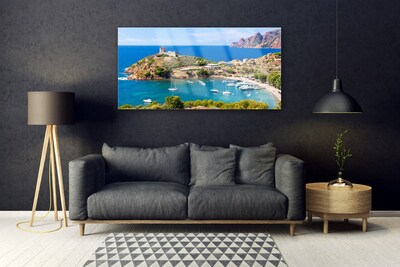 Acrylic Print Inlet landscape blue green