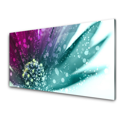 Acrylic Print Flower art red blue