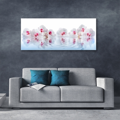 Acrylic Print Flowers art white red