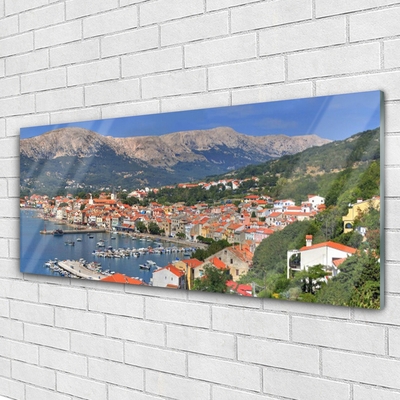 Acrylic Print City mountain sea landscape multi