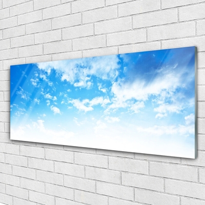 Acrylic Print Sky landscape blue white