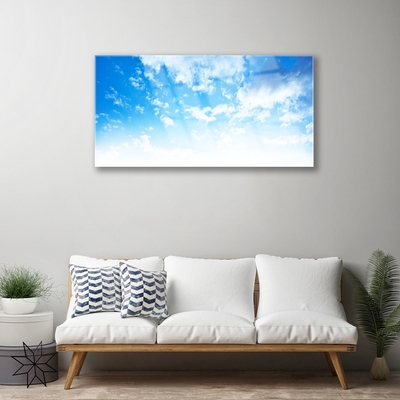 Acrylic Print Sky landscape blue white