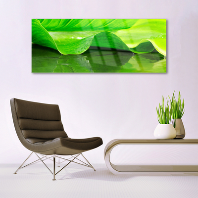 Plexiglas® Wall Art Leaf floral green