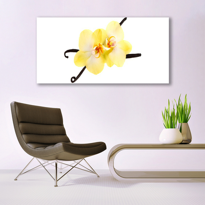 Plexiglas® Wall Art Flowers floral white yellow brown