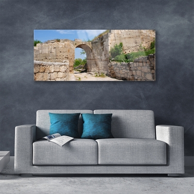 Plexiglas® Wall Art Ruin architecture grey brau