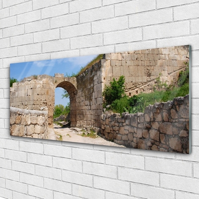 Plexiglas® Wall Art Ruin architecture grey brau