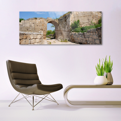 Plexiglas® Wall Art Ruin architecture grey brau