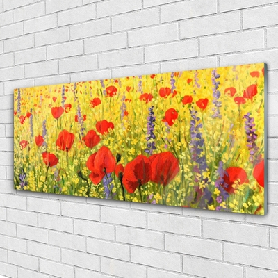 Plexiglas® Wall Art Flowers floral red purple