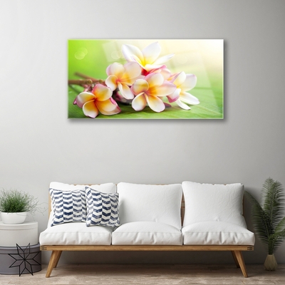 Plexiglas® Wall Art Flowers floral red white yellow