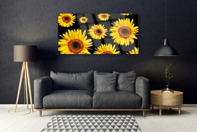 Plexiglas® Wall Art Sunflowers floral brown yellow