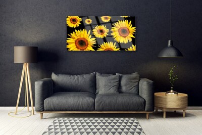 Plexiglas® Wall Art Sunflowers floral brown yellow