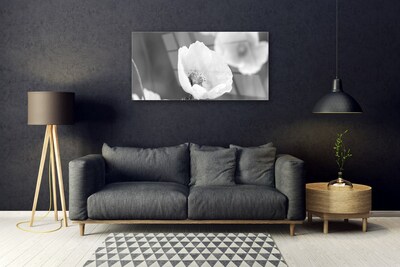 Plexiglas® Wall Art Poppies floral grey
