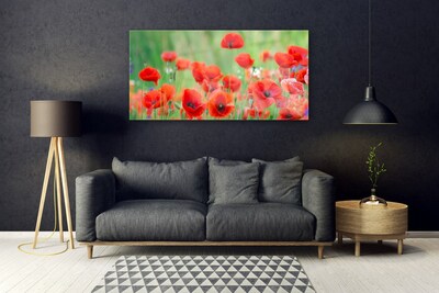 Plexiglas® Wall Art Poppies floral red black