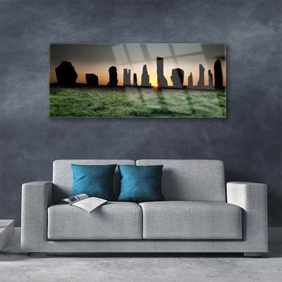 Plexiglas® Wall Art Rock art black