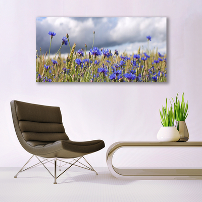 Plexiglas® Wall Art Flowers floral purple green