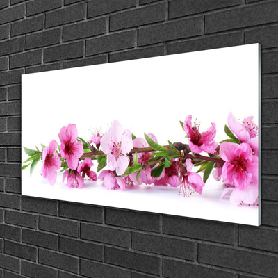 Plexiglas® Wall Art Flowers floral pink green