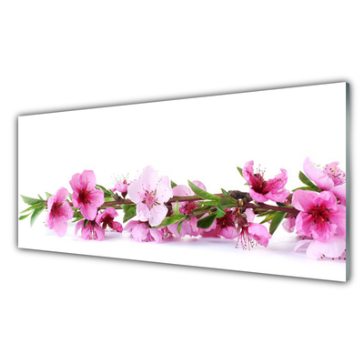 Plexiglas® Wall Art Flowers floral pink green