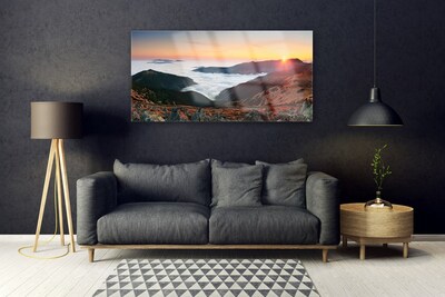 Plexiglas® Wall Art Booked landscape brown grey white yellow