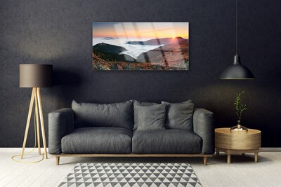 Plexiglas® Wall Art Booked landscape brown grey white yellow