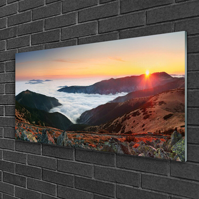 Plexiglas® Wall Art Booked landscape brown grey white yellow