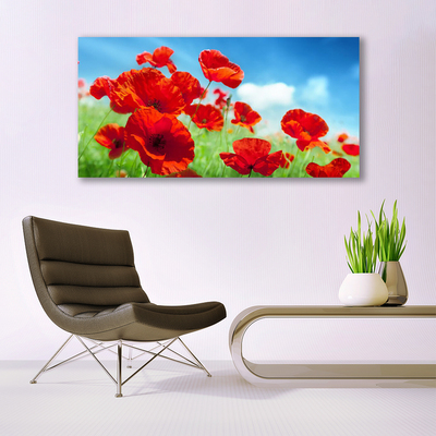 Plexiglas® Wall Art Poppies floral red