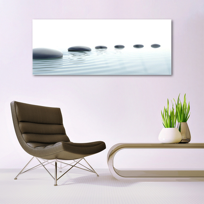 Plexiglas® Wall Art Stones water art grey blue white