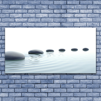 Plexiglas® Wall Art Stones water art grey blue white