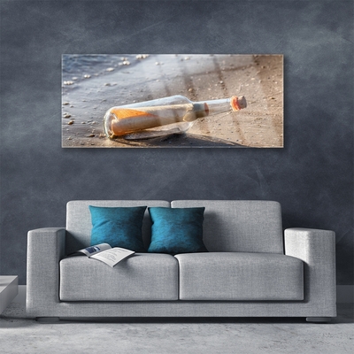 Plexiglas® Wall Art Message in a bottle art white grey