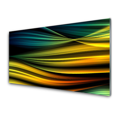 Plexiglas® Wall Art Abstract art blue yellow black