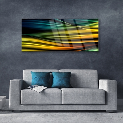 Plexiglas® Wall Art Abstract art blue yellow black