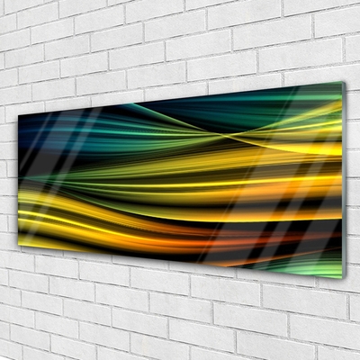 Plexiglas® Wall Art Abstract art blue yellow black