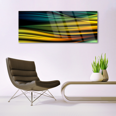 Plexiglas® Wall Art Abstract art blue yellow black