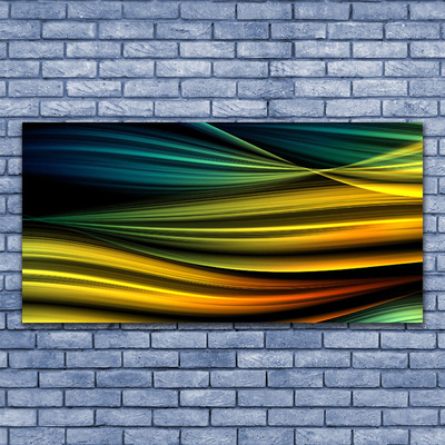 Plexiglas® Wall Art Abstract art blue yellow black