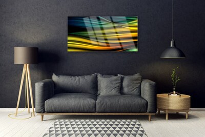 Plexiglas® Wall Art Abstract art blue yellow black