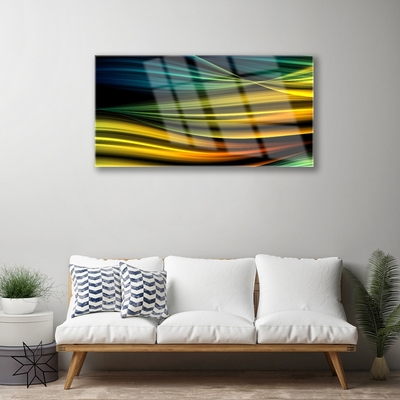 Plexiglas® Wall Art Abstract art blue yellow black