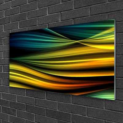 Plexiglas® Wall Art Abstract art blue yellow black