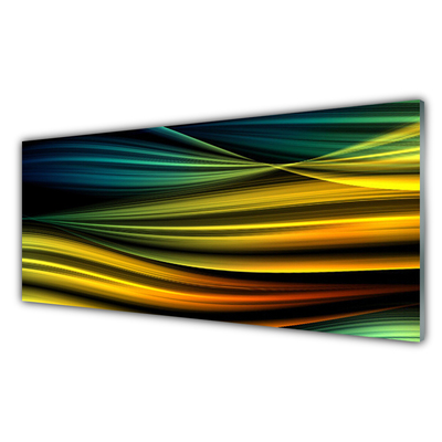 Plexiglas® Wall Art Abstract art blue yellow black