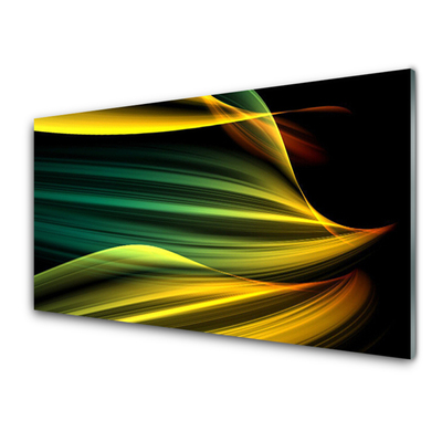 Plexiglas® Wall Art Abstract art blue yellow black green