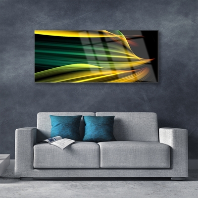 Plexiglas® Wall Art Abstract art blue yellow black green