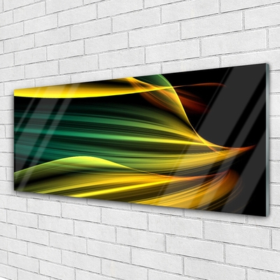 Plexiglas® Wall Art Abstract art blue yellow black green