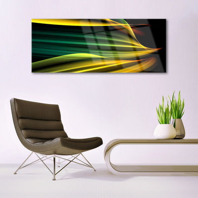 Plexiglas® Wall Art Abstract art blue yellow black green