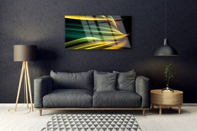 Plexiglas® Wall Art Abstract art blue yellow black green