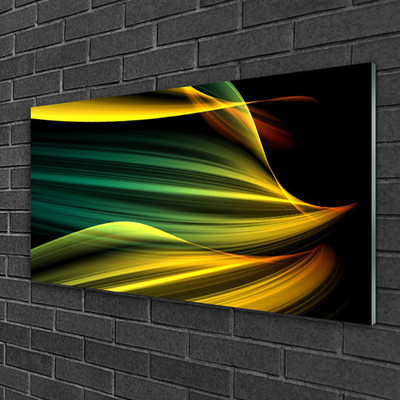 Plexiglas® Wall Art Abstract art blue yellow black green